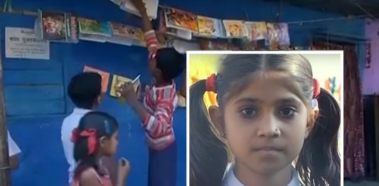 Young Child engaged in Educating Other Kids through - Bal Pustakalaya, Muskan Ahirwar